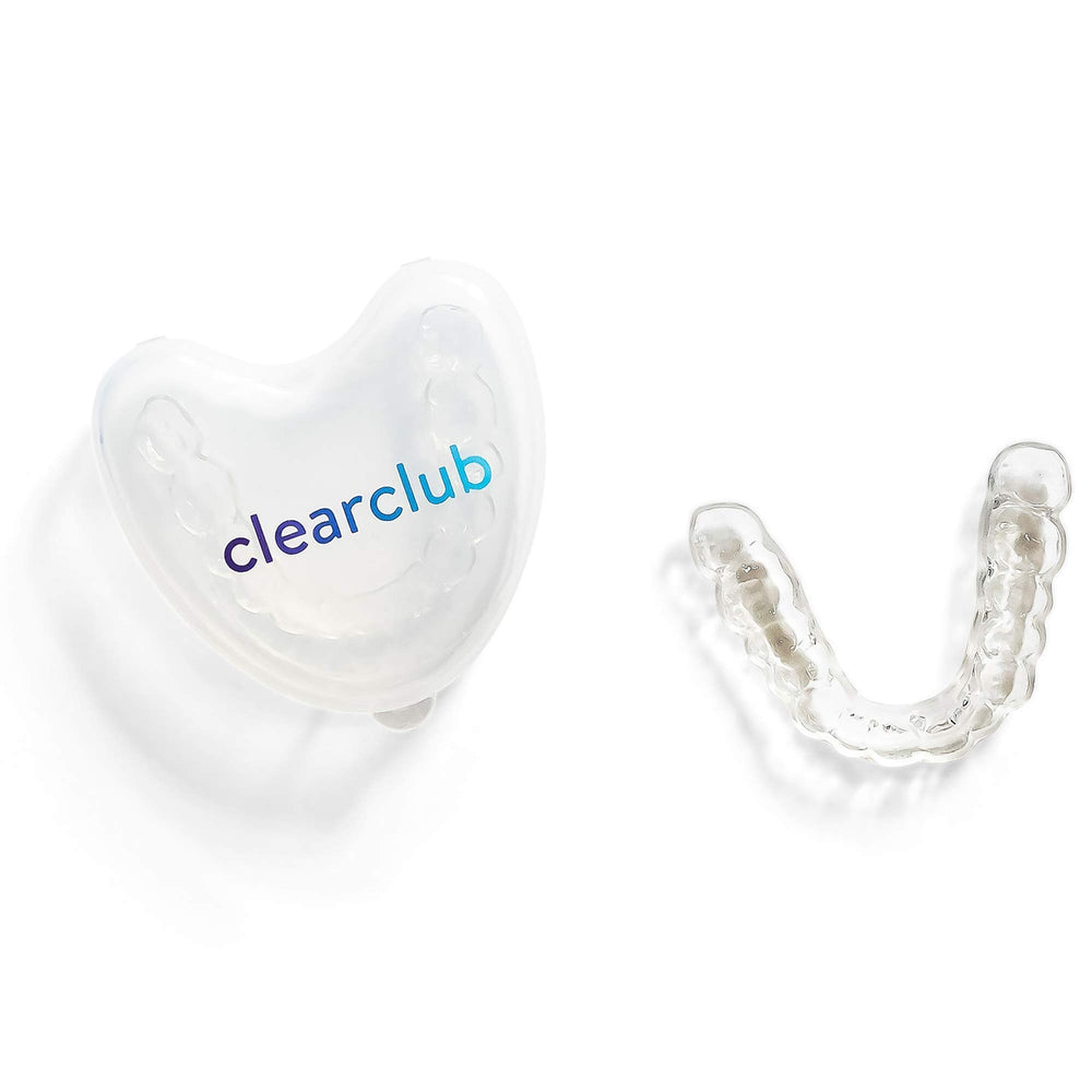 Close-up of ClearClub 2mm upper night guard