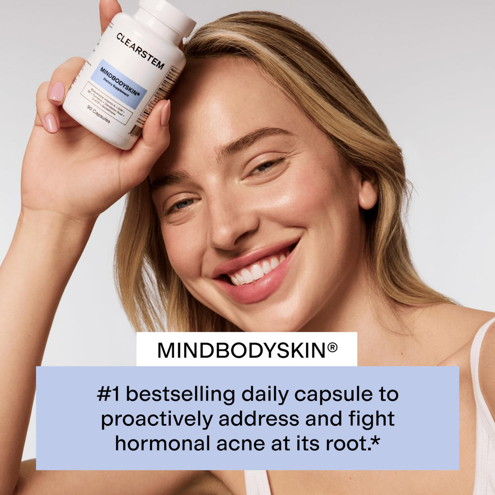 MindBodySkin capsules on a white background