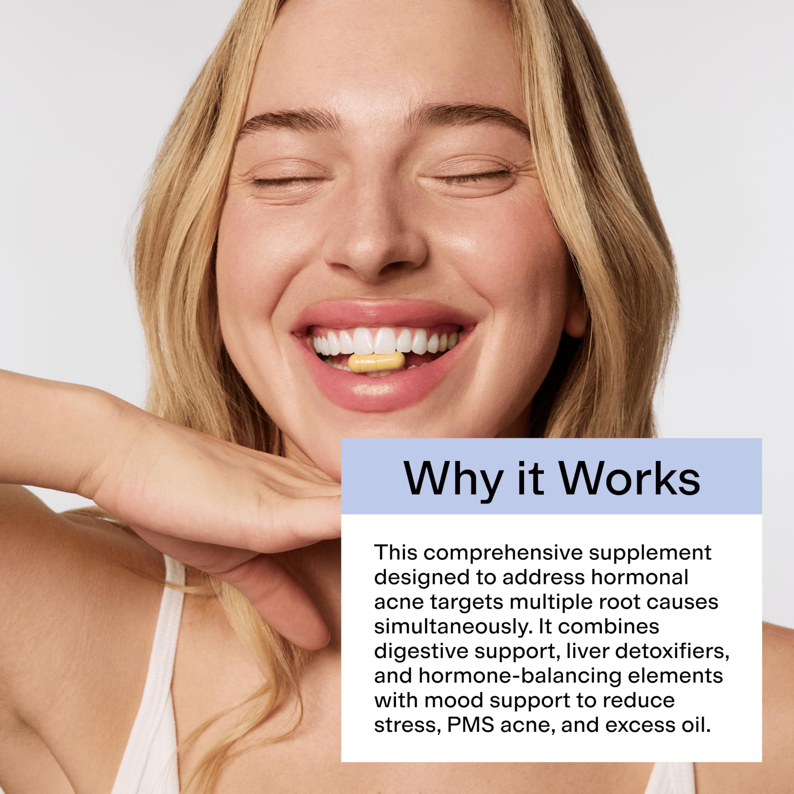 Usage directions for MindBodySkin Hormonal Acne Supplement