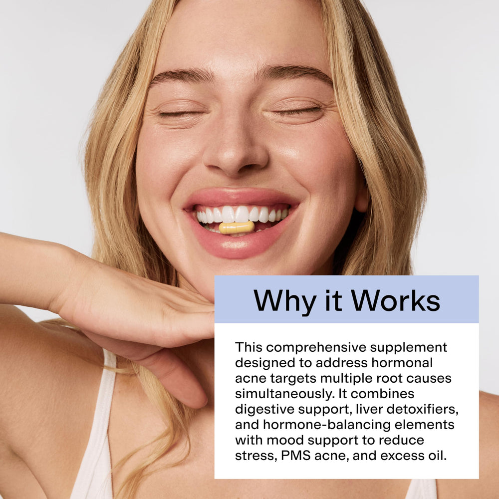 Usage directions for MindBodySkin Hormonal Acne Supplement