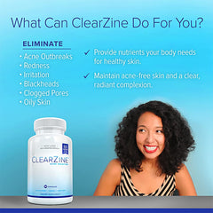 ClearZine bottle with capsules close-up