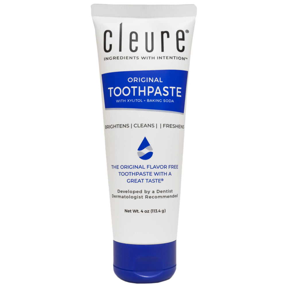 Hero image: Cleure Original No Fluoride Toothpaste 4oz tube