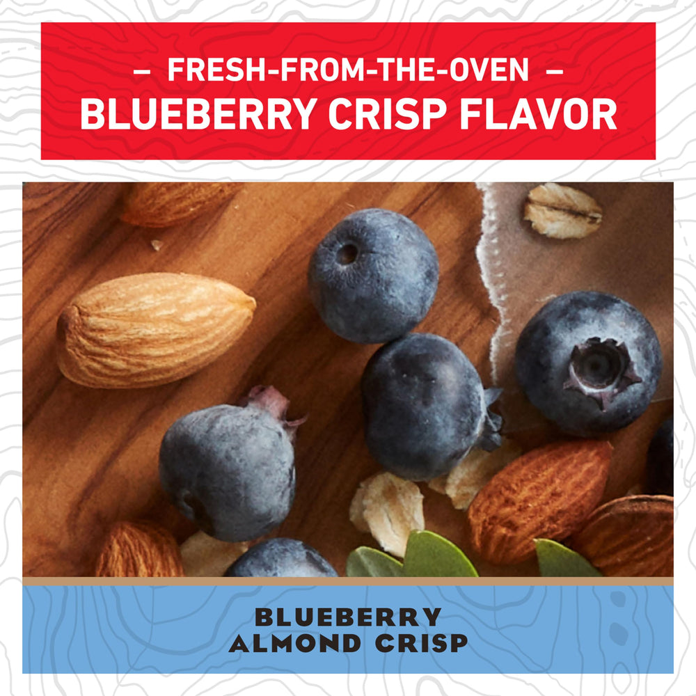 CLIF Bar Blueberry Almond Crisp features almonds and oats for steady pre-exercise fuel.