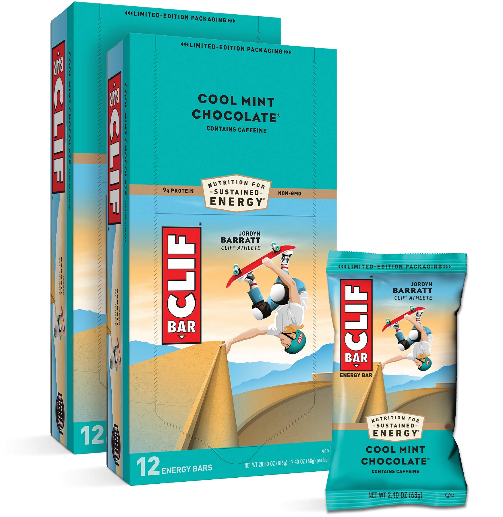 CLIF Bar Cool Mint Chocolate packaging variation for grab-and-go energy.