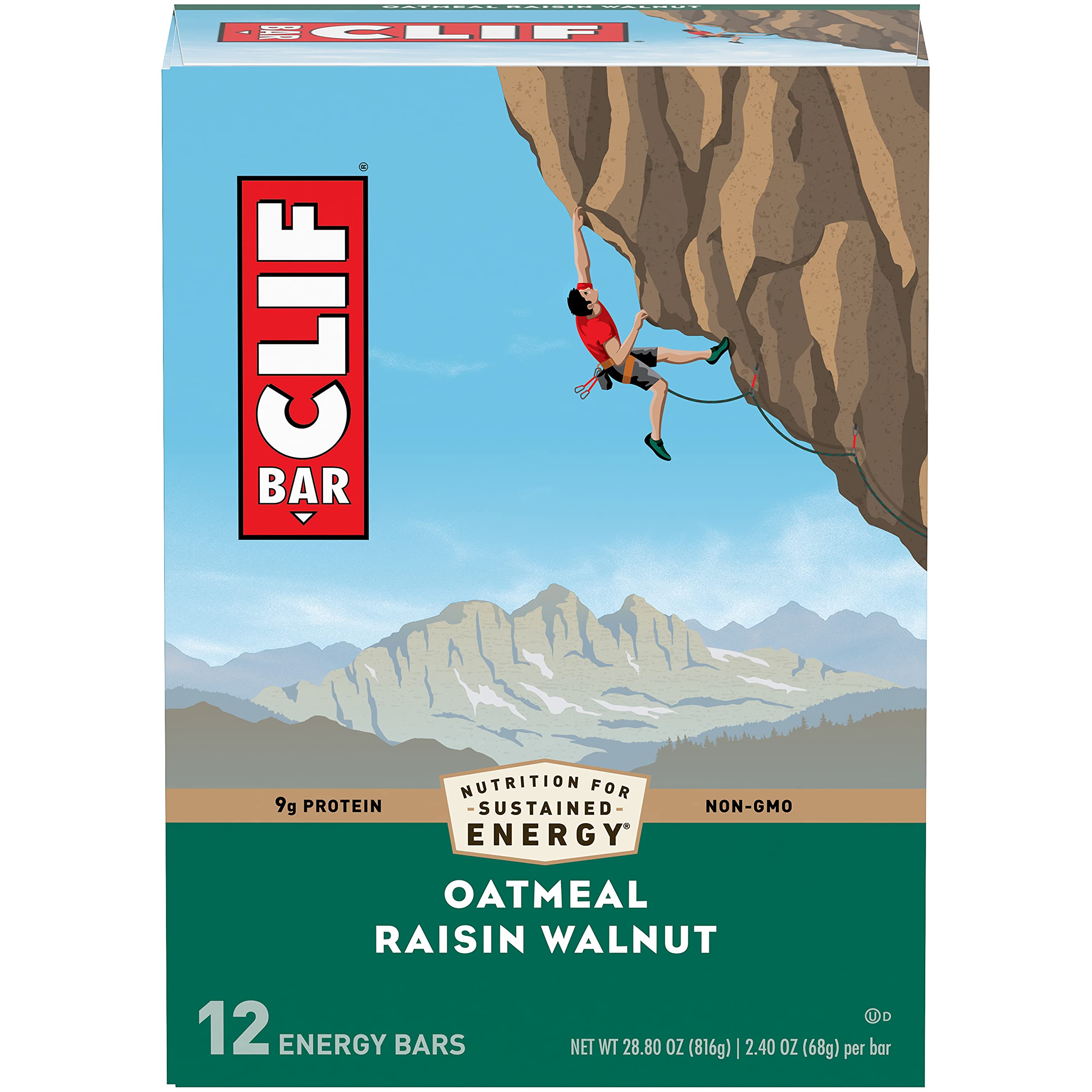 CLIF Bar Oatmeal Raisin Walnut on-trail snack for sustained energy