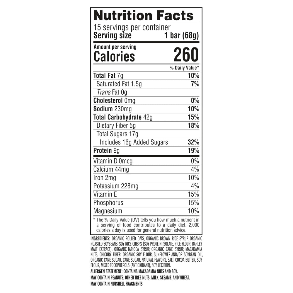 Close-up of CLIF BAR White Chocolate Macadamia Nut packaging