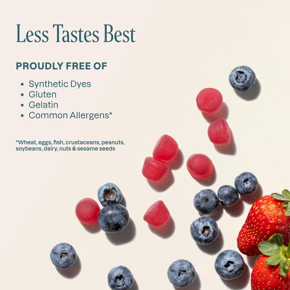 Label with ingredient highlights and third-party testing icon