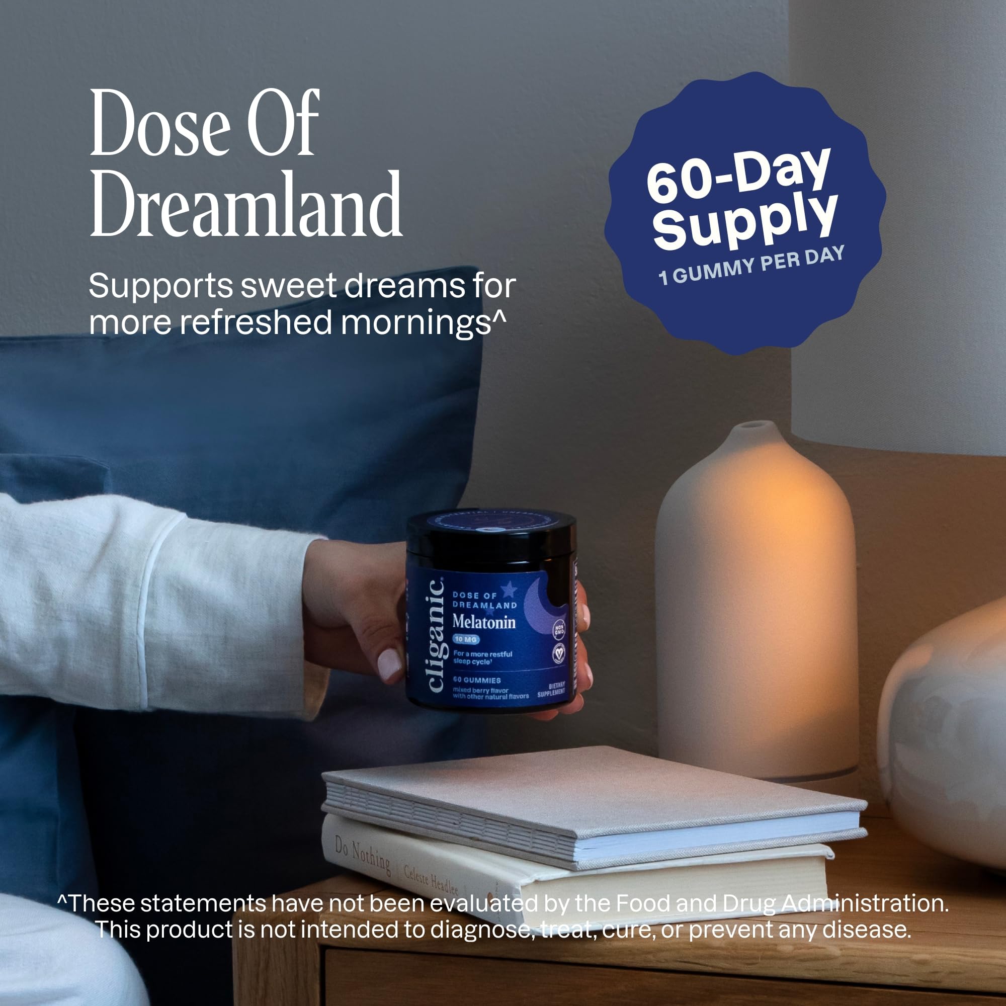 Label close-up highlighting vegan, non-GMO, kosher and gluten-free