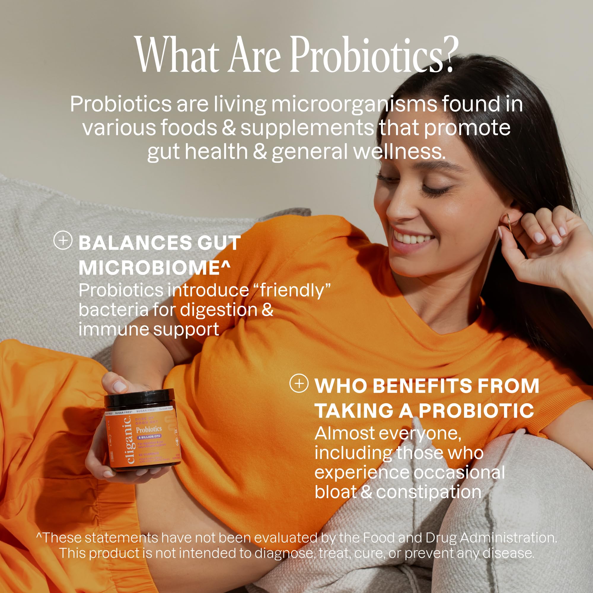 Berry flavor probiotics gummies bottle back label