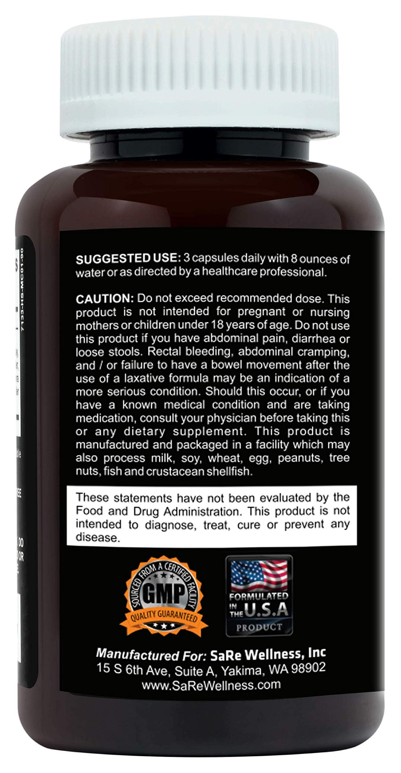 Capsules shown with water as part of a gentle meal time cleanse