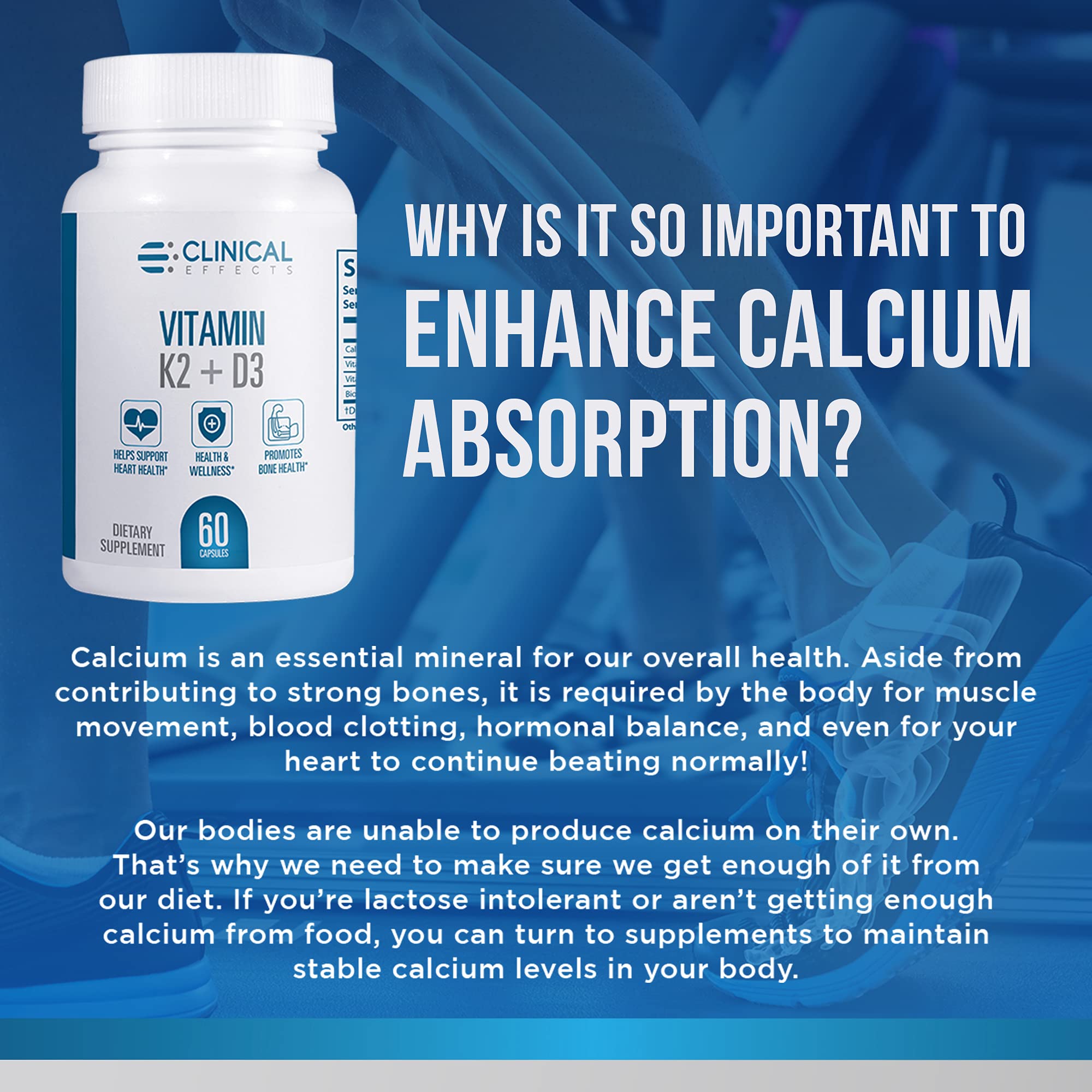 Calcium and bone health concept with supplement pills