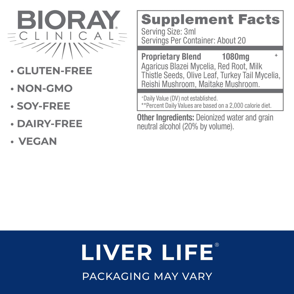 BIORAY Clinical Liver Life bottle label