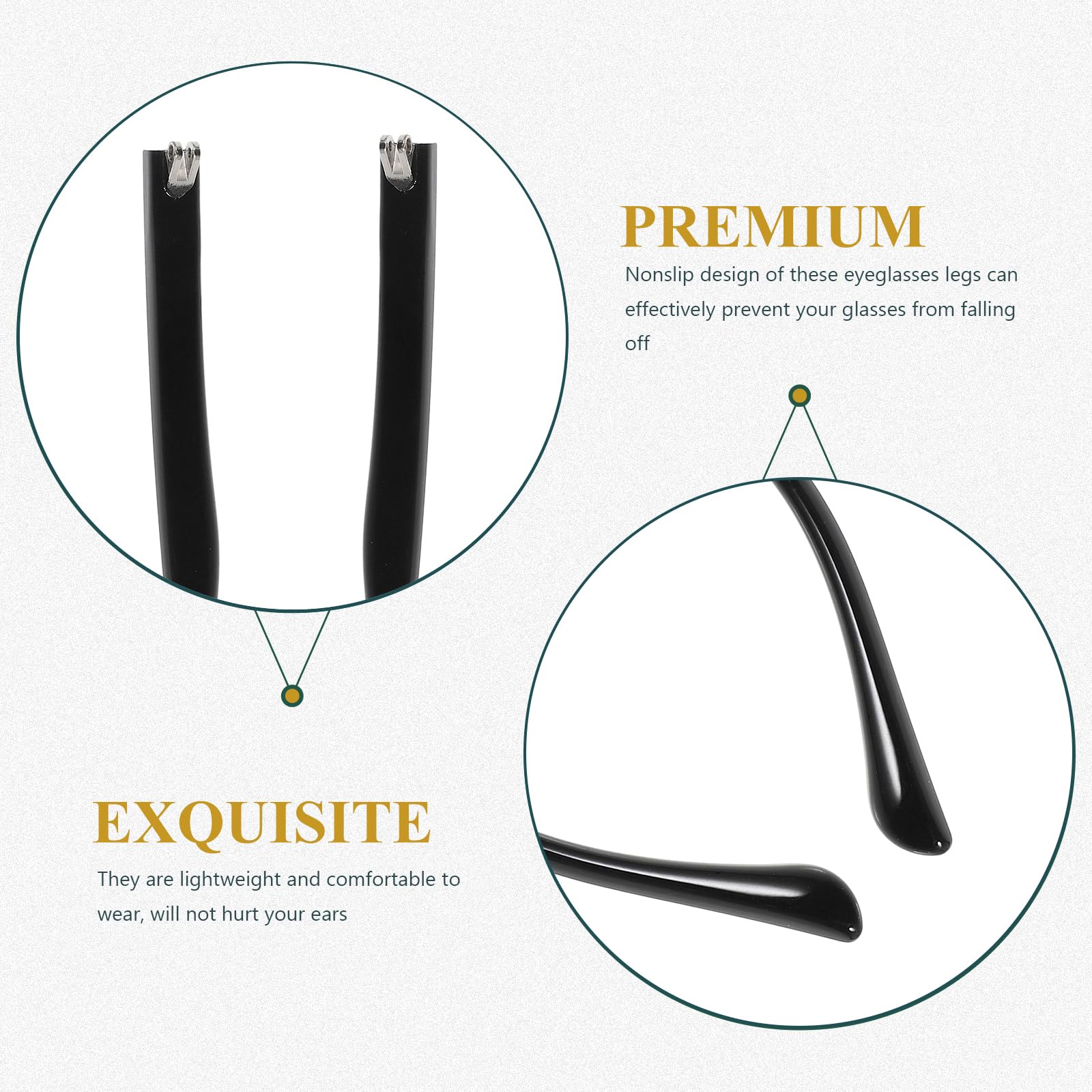 Easy-to-install eyeglass temple replacement