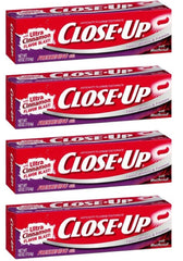 Close-Up Fluoride Toothpaste Red Gel 4 oz Tube – Pack of 4