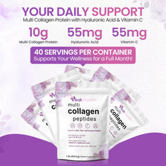 Close-up texture of hydrolyzed collagen peptides