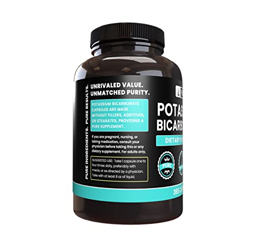 Close-up of potassium bicarbonate capsules