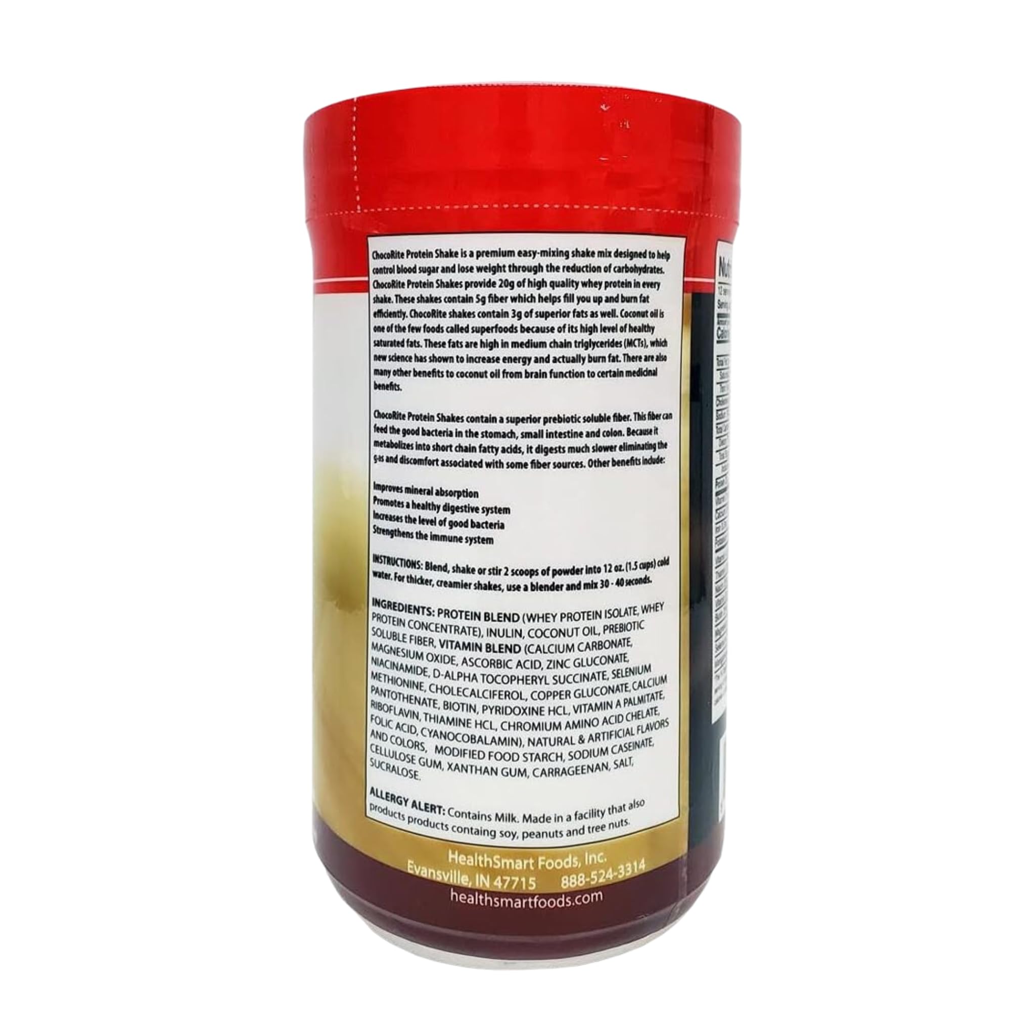 ChocoRite packaging and ingredients list