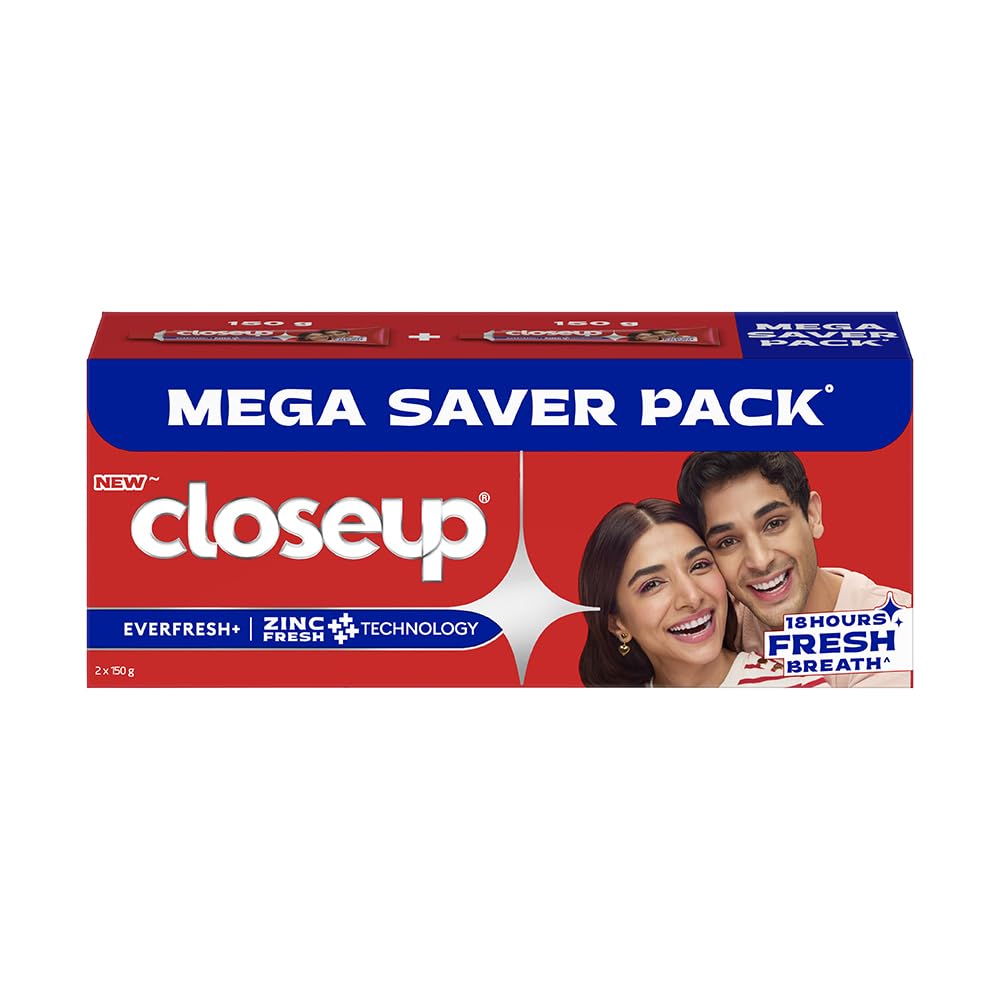 Packshot showing Closeup Red Gel Toothpaste with Zinc Fresh Technology