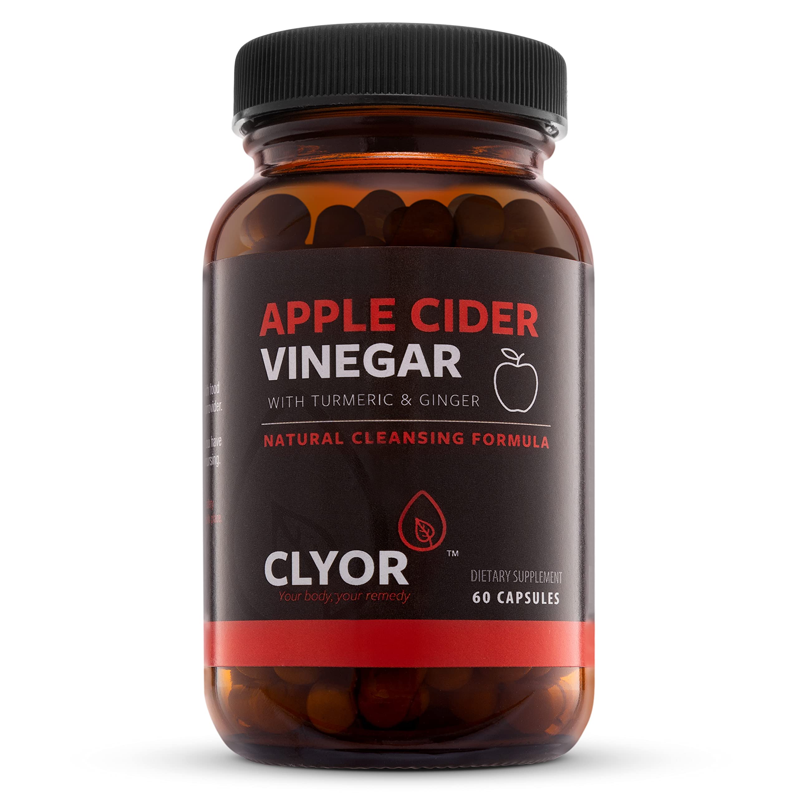 CLYOR bottle front view showing capsule count and organic label, convenient storage benefit
