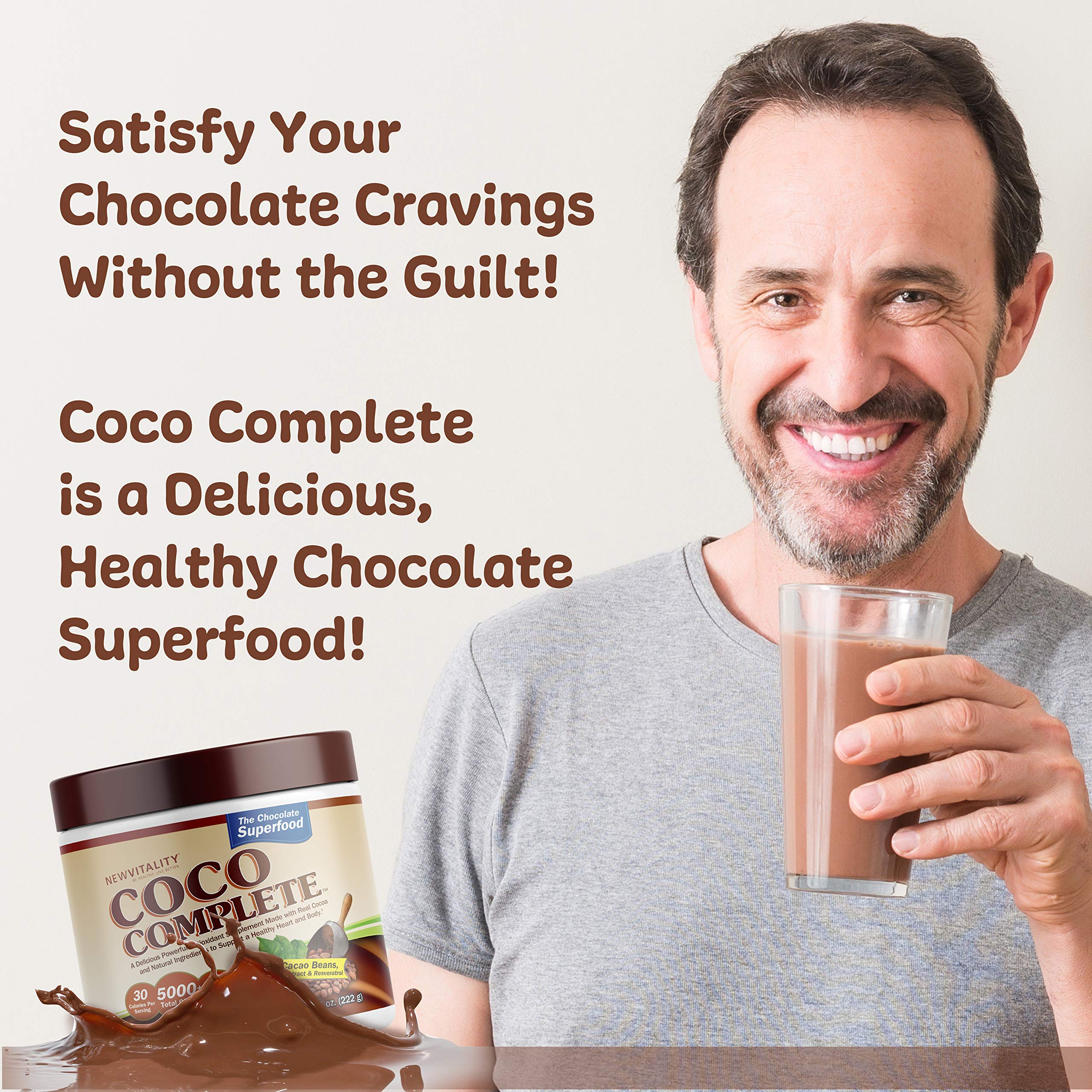 Highlight of green tea extract and resveratrol ingredients in Coco Complete