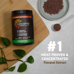 Serving scoop of CocoaVia Cardio Health Powder
