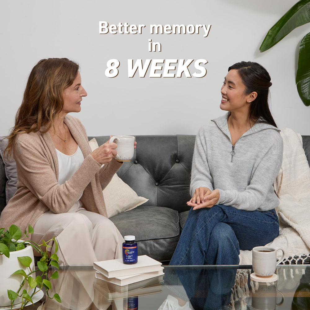 CocoaVia Memory+ packaging with plant-based wellness labels
