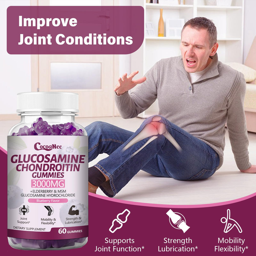 Supplement facts panel for CocoaNee Glucosamine Chondroitin Gummies