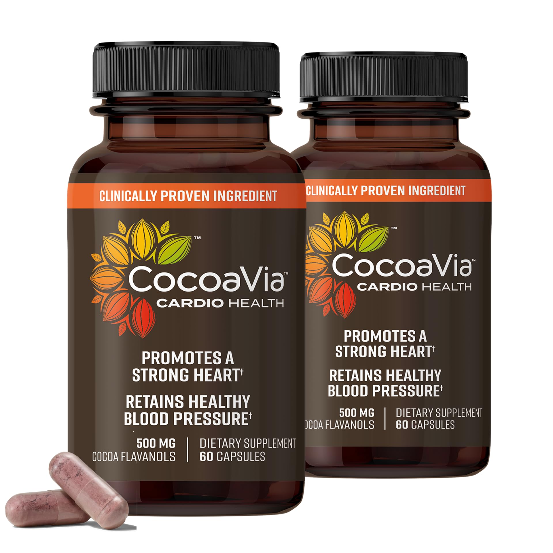 CocoaVia Cardio Health Supplement bottle - front view