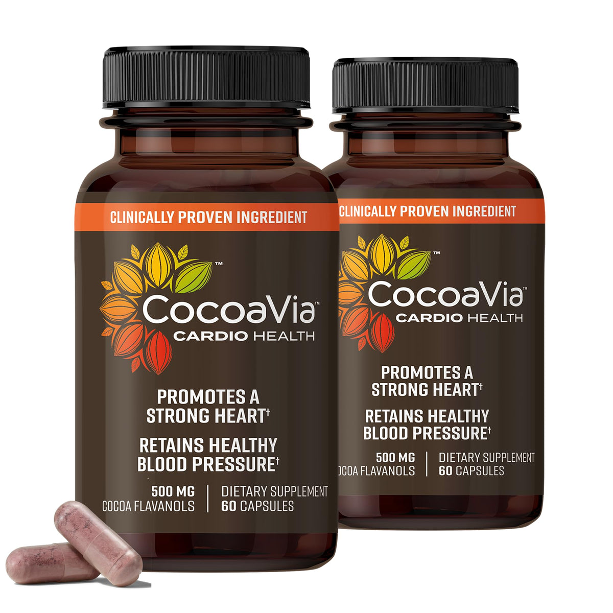 CocoaVia Cardio Health Supplement bottle - front view