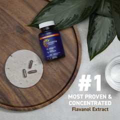 CocoaVia Memory+ capsules arranged beside bottle