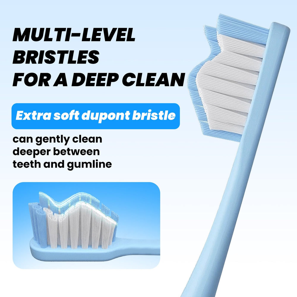Ergonomic oval handle with frosted texture for comfortable brushing