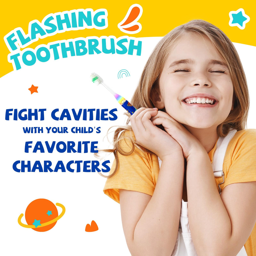 Pack of two COCOBURI flashing toothbrushes for ages 3 and up