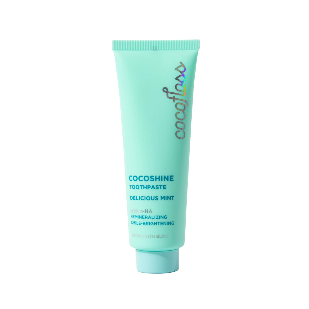 Cocofloss Cocoshine toothpaste front view