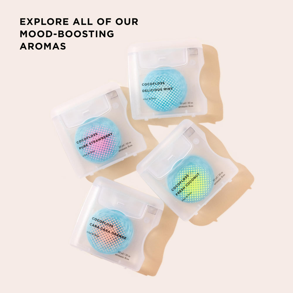 Kid-friendly floss usage with mint flavor