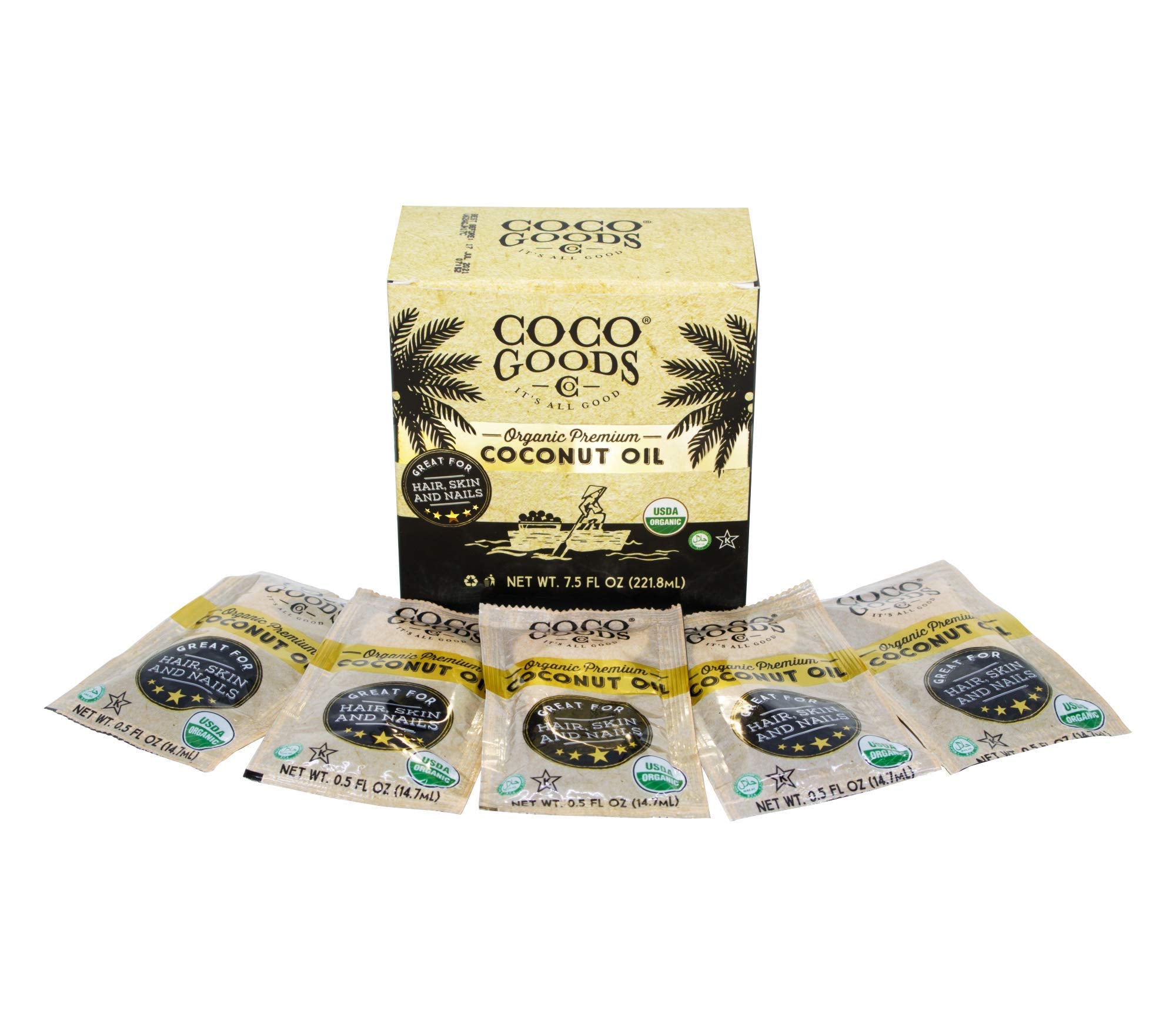 Hero image: CocoGoodsCo Vietnam coconut oil travel pack and bottle