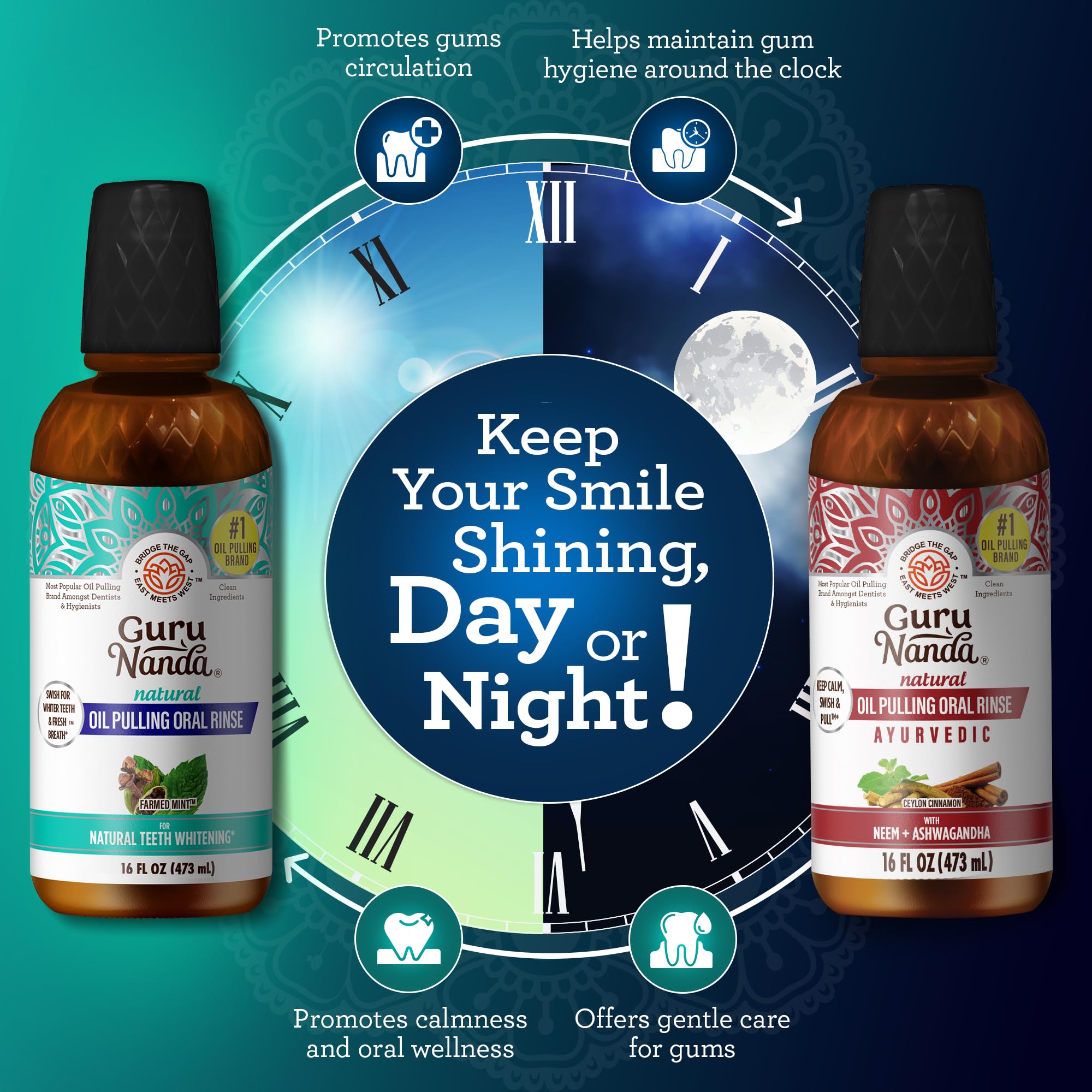 Cocomint Oil Pulling bottle with coconut oil and MCT