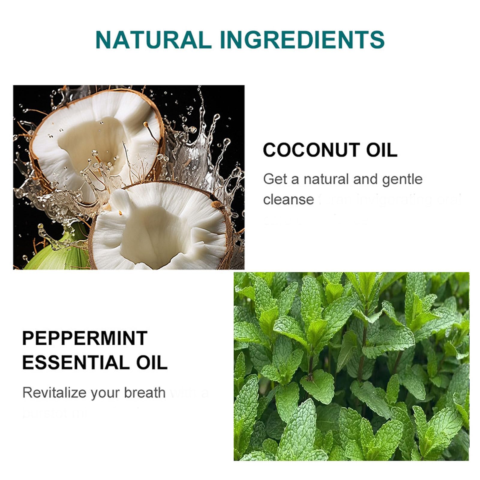 Coconut mouthwash for teeth whitening 4oz