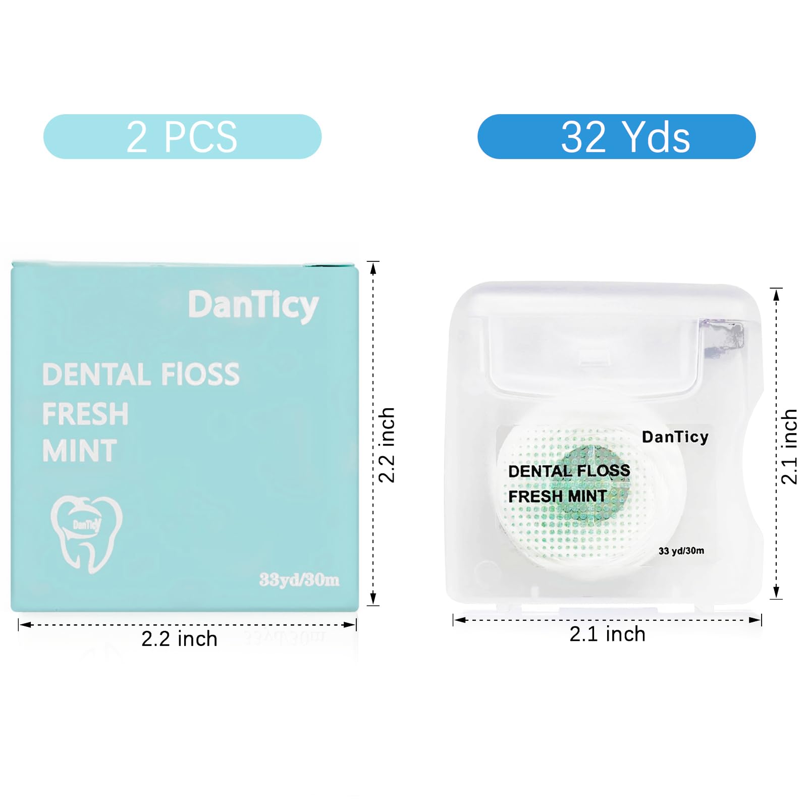 Expandable dental floss that expands on contact with saliva