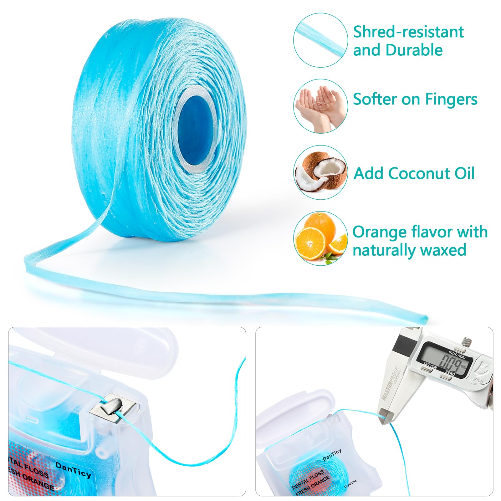 Dental floss designed for wide-spaced teeth