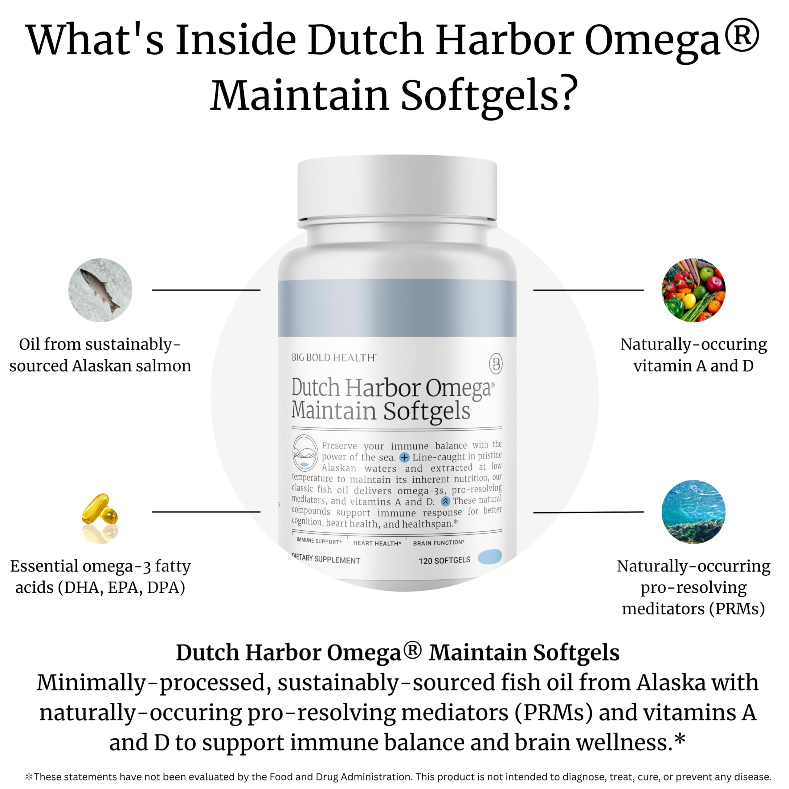 Sustainably sourced Alaskan cod liver oil from line-caught cod in the Bering Sea.