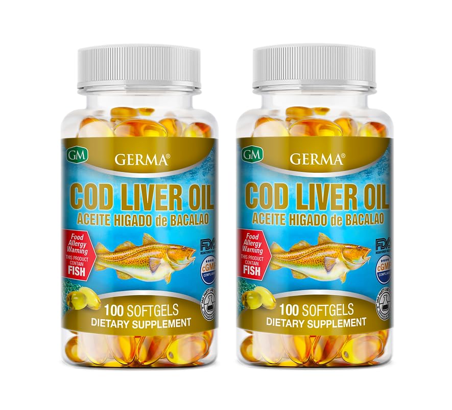Cod Liver Oil Capsules 2 x 100 (200 softgels) from Pure Norwegian Cod Liver Oil