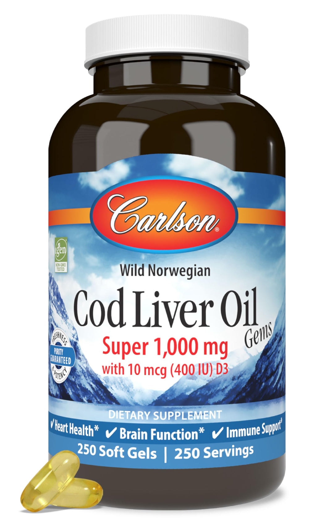 Carlson Cod Liver Oil Gems bottle