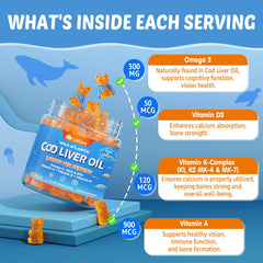 Label highlighting 120mg EPA and 150mg DHA per serving