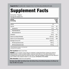 Cod Liver Oil Liquid with EPA and DHA Lemon Flavor 16 oz