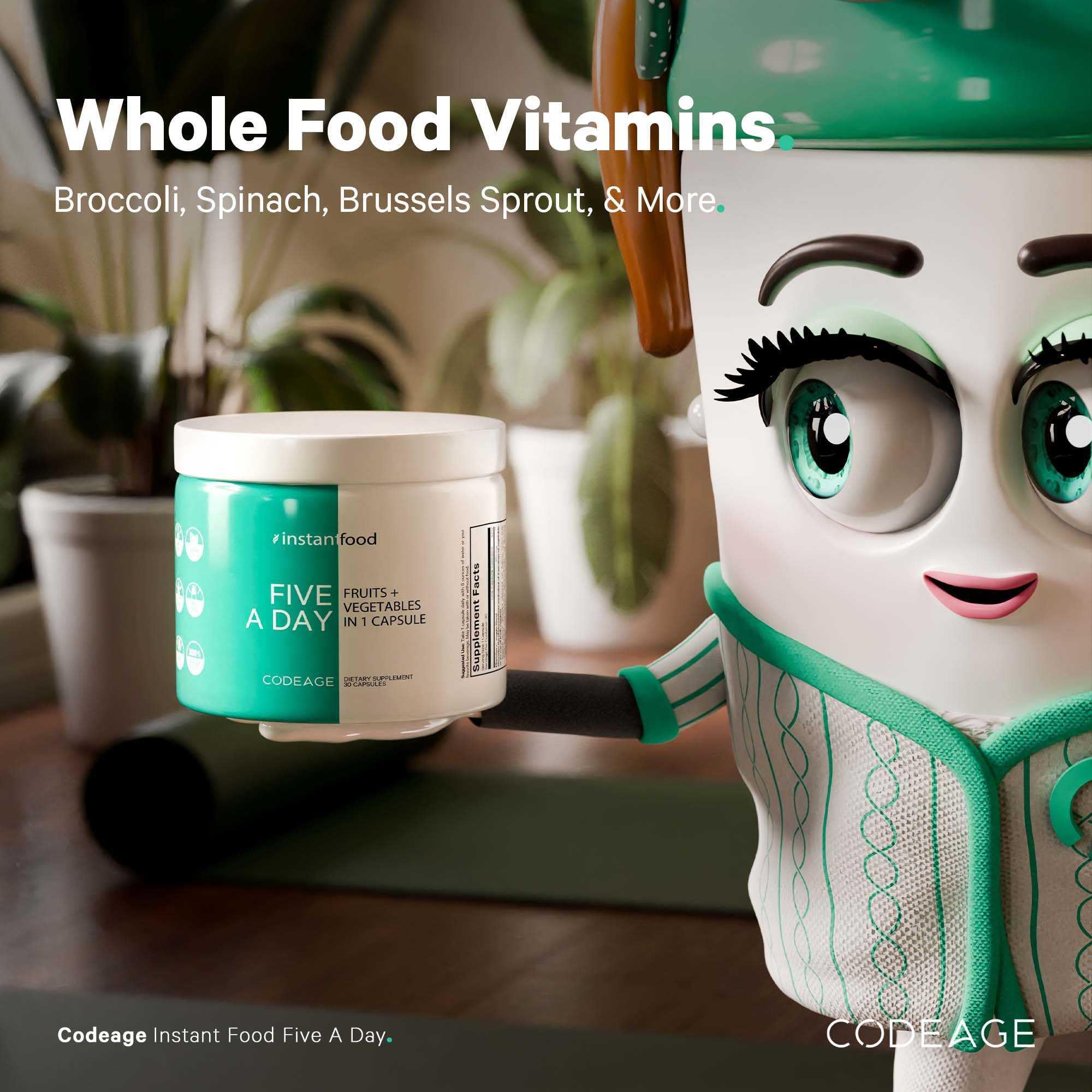 All-in-one vegan whole-food supplement bottle