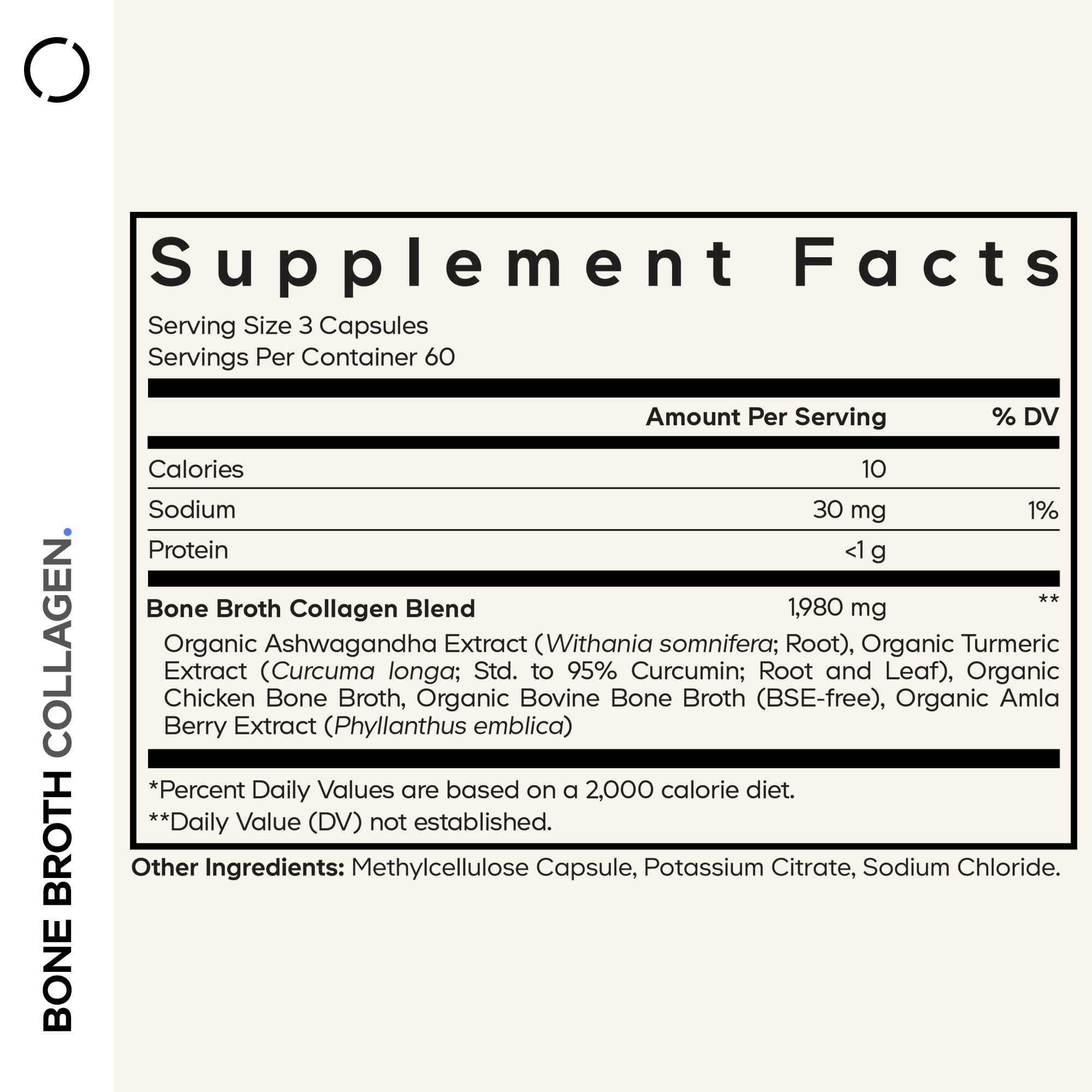 Capsules represent collagen types I II III from bone broth