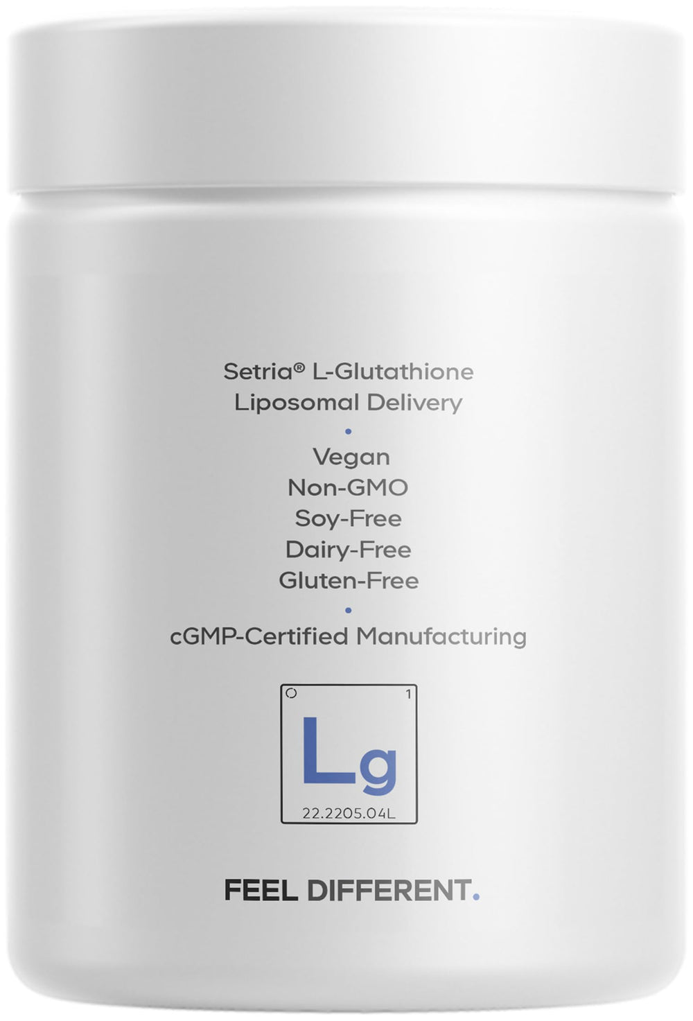 Front view of Codeage Liposomal Glutathione bottle (60 capsules)