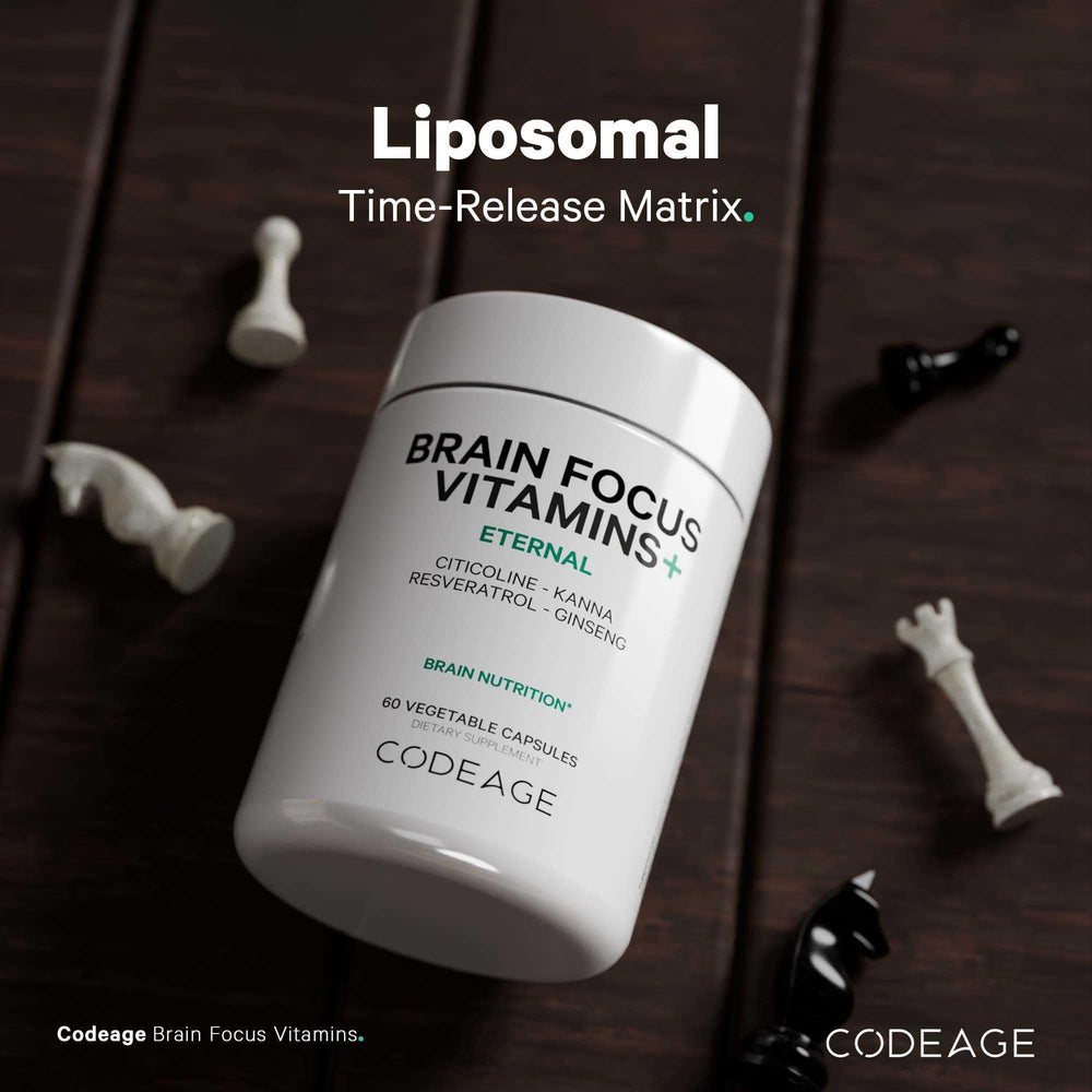 Vegan, non-GMO Codeage Brain Focus packaging