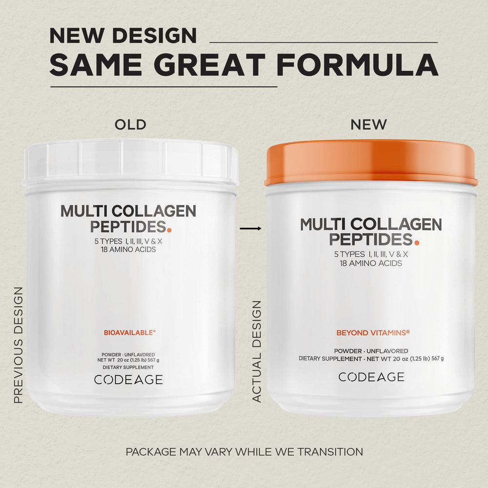 Hydrolyzed collagen peptides from multiple sources