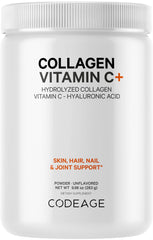 Codeage Collagen Peptides Powder Vitamin C 20g Grass-Fed per serving packaging